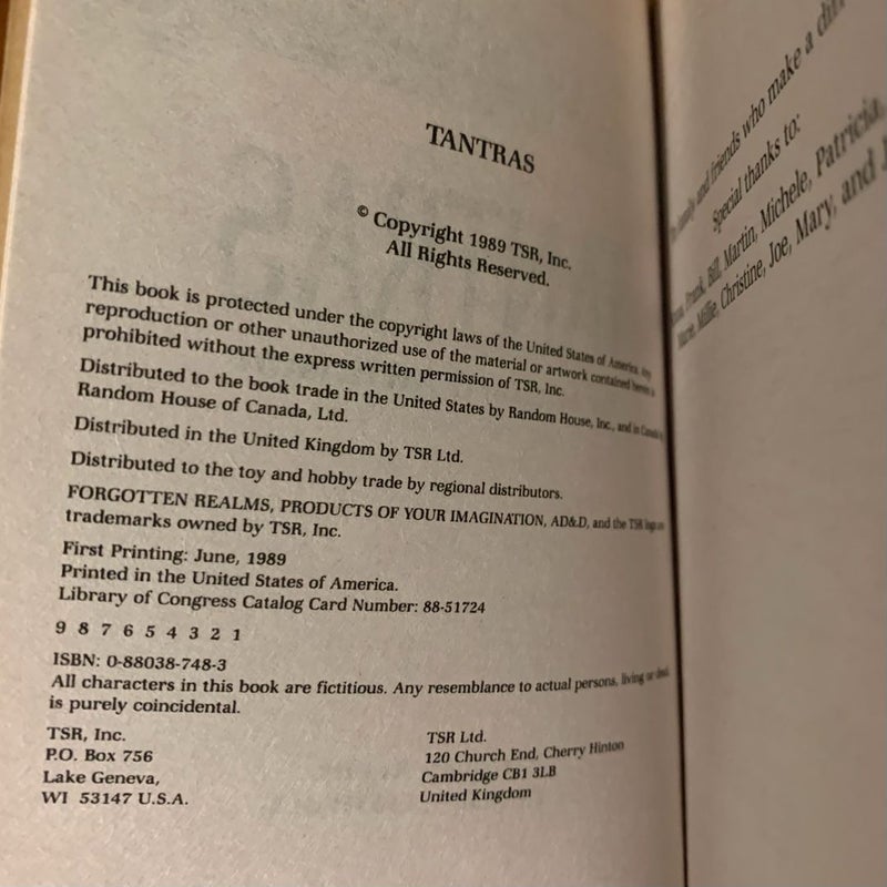 Vintage Forgotten Realms: Avatar 1 & 2: Shadowdale, Tantras