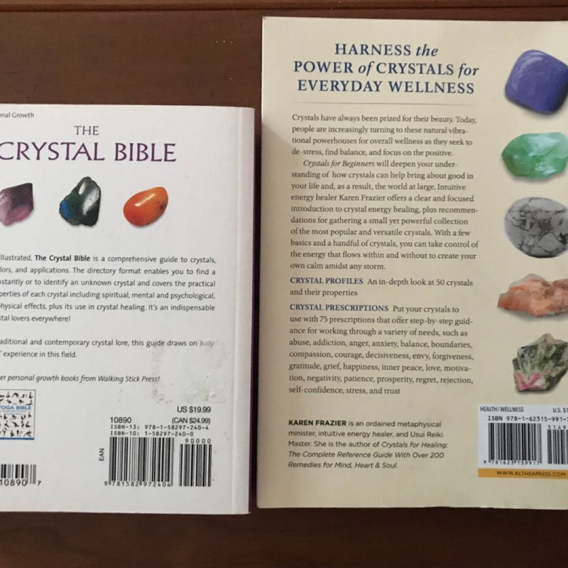 LOT OF (2) The Crystal Bible, Metaphysical Health Gems Info Books