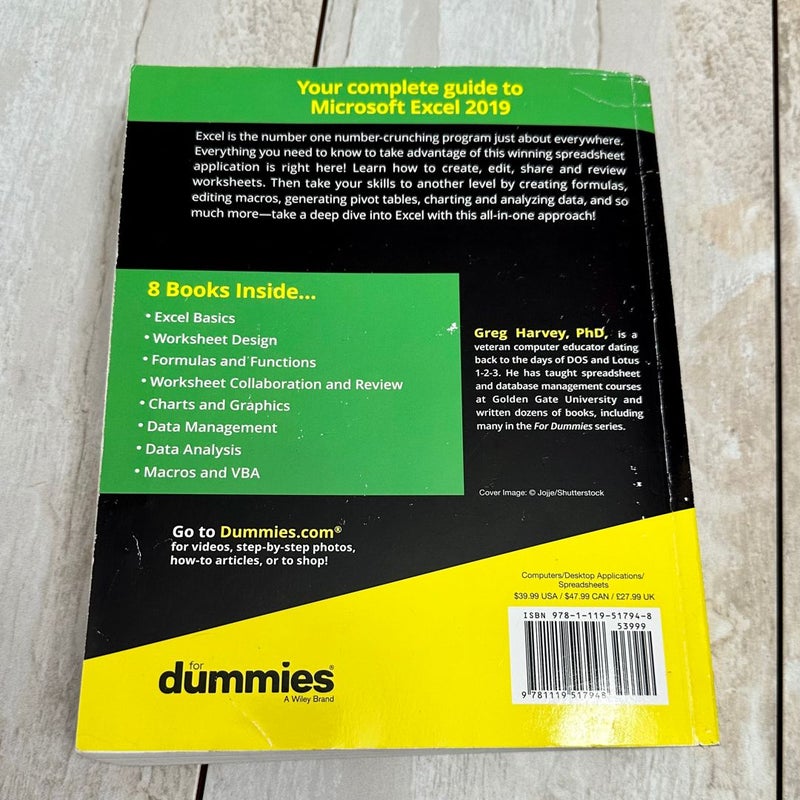 Excel 2019 All-In-One for Dummies