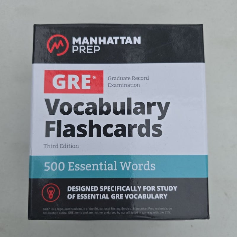 500 Essential Words: GRE Vocabulary Flashcards Including Definitions, Usage Notes, Related Words, and Etymology