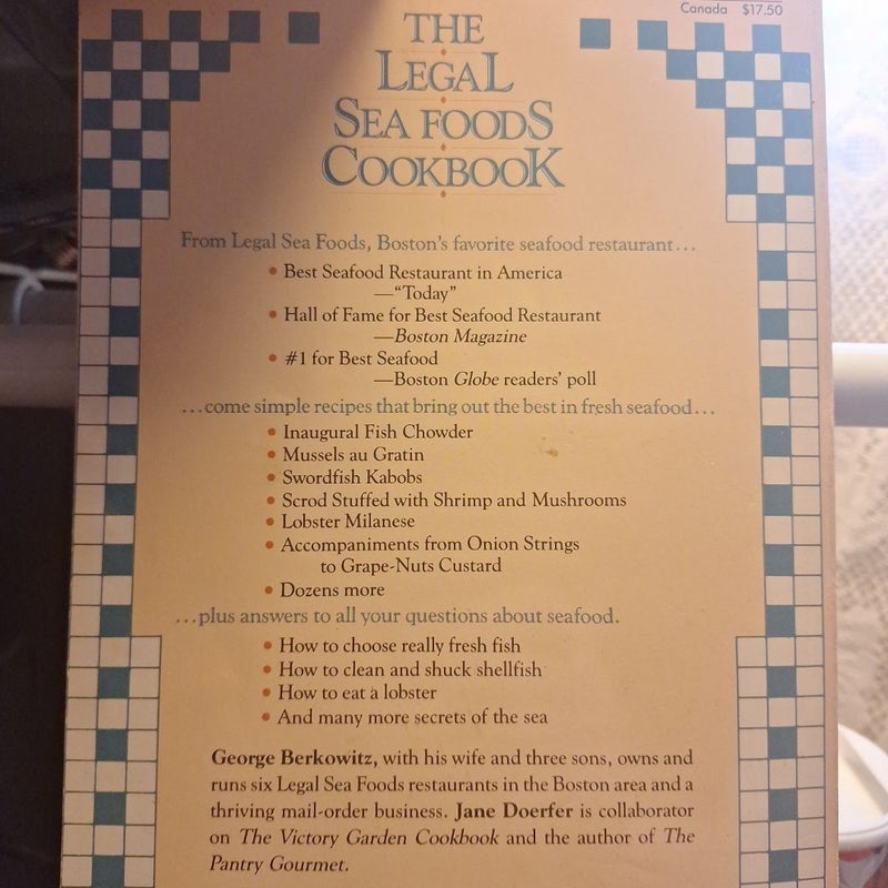 The Legal Seafood Cookbook