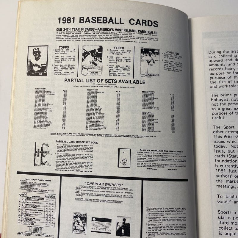 The Sport Americana Baseball Card Price Guide