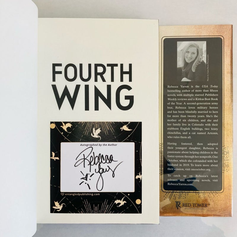 Fourth Wing First Edition First Printing Sprayed Edges & Bookplate