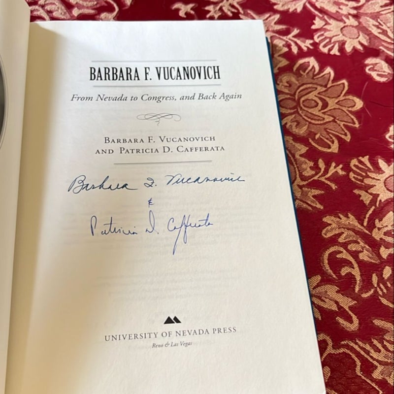 Barbara F. Vucanovich - Signed