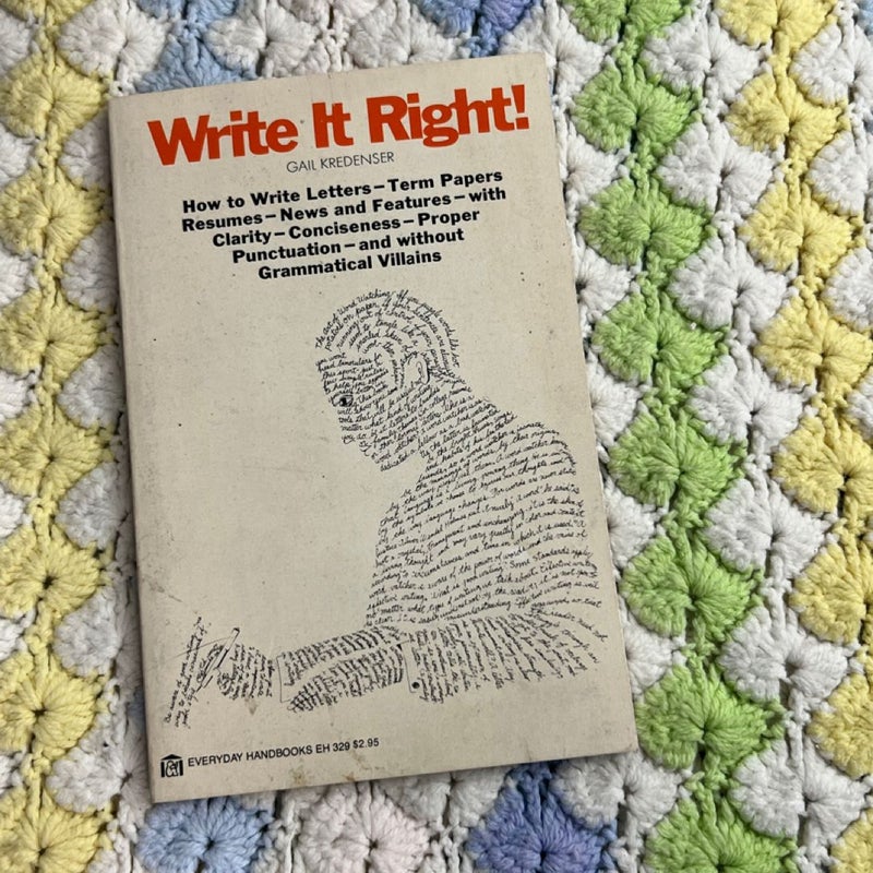 Write it Right! Writing Guide