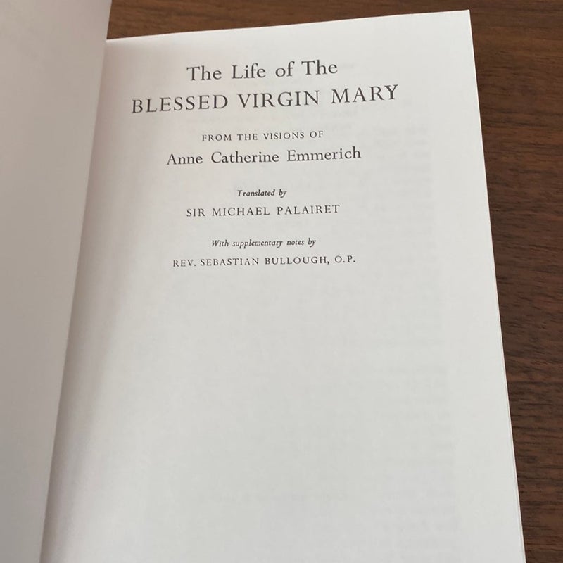 The Life of the Blessed Virgin Mary