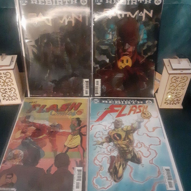 The Button Batman / The Flash Rebirth 21,22 , Watchmen pin lenticular covers