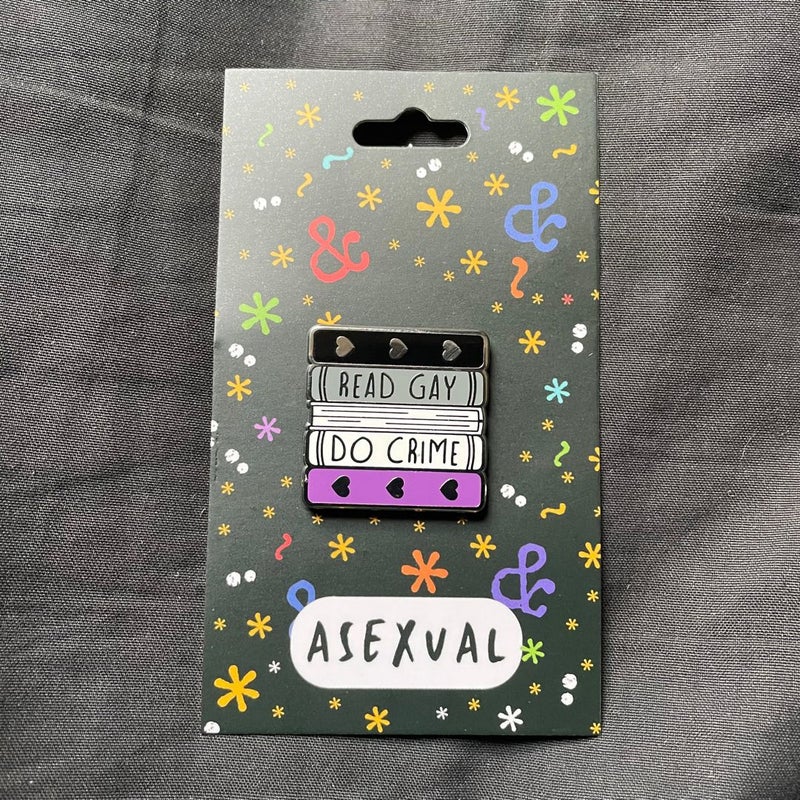 Read Gay Do Crime Asexual Enamel Pin LitPins&Co