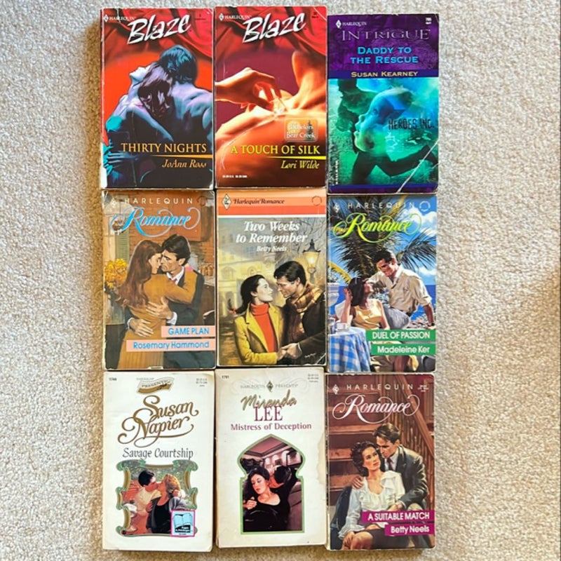 Harlequin Romance 9 Book Bundle