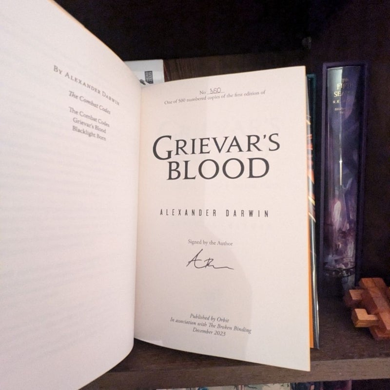 Combat codes and Grievar's blood broken binding 