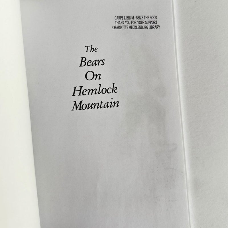The Bears on Hemlock Mountain