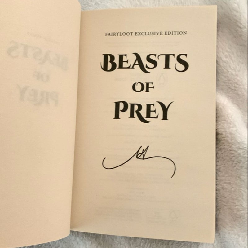 Signed Fairyloot Beasts of Prey 