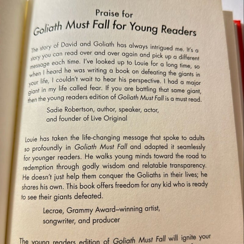 Goliath Must Fall for Young Readers