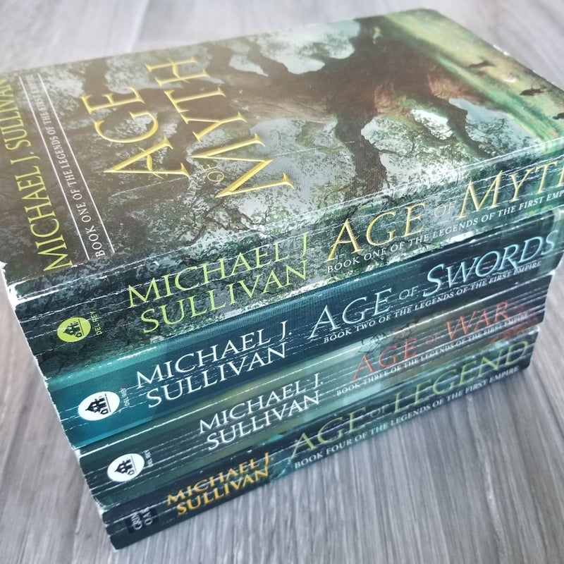 BOOK SET # 1-4 LEGENDS OF THE FIRST EMPIRE SERIES BY MICHAEL J. SULLIVAN 1ST ED.