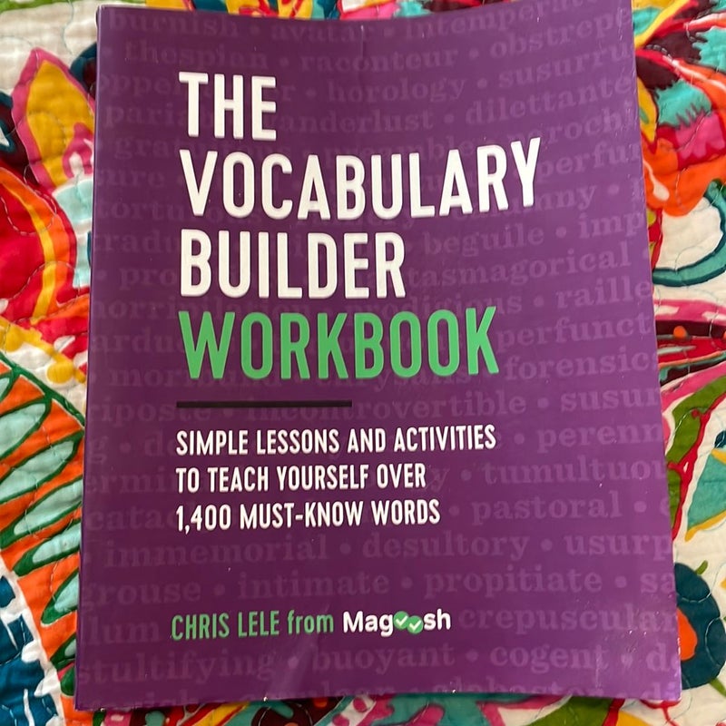 The vocabulary builder workbook by chris lele paperback pangobooks