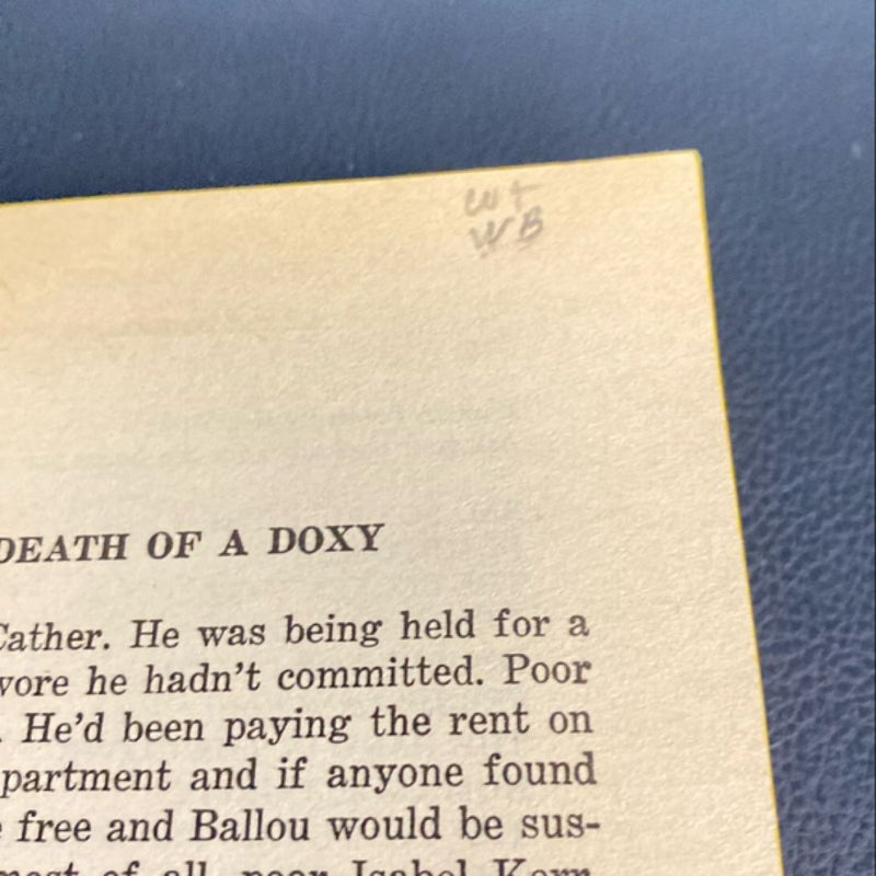 Nero Wolfe Death Of A Doxy