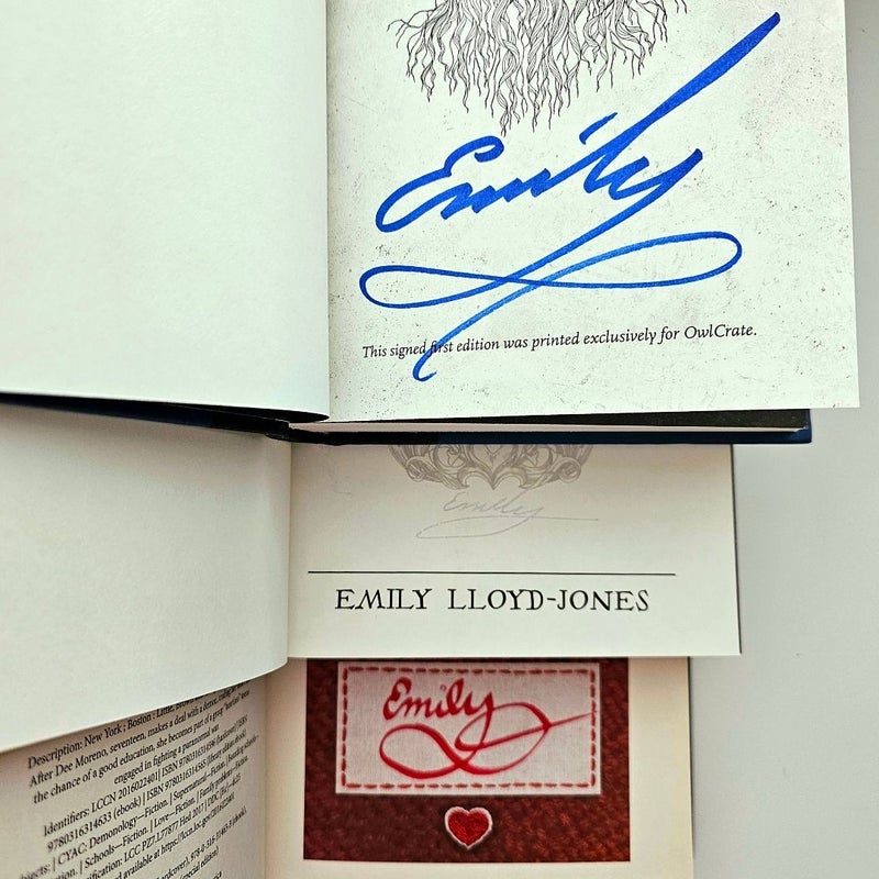 Owlcrate 3 Books Bundle SIGNED by Emily Lloyd-Jones Special First Editions