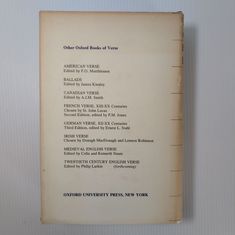 The New Oxford Book of English Verse, 1250-1950