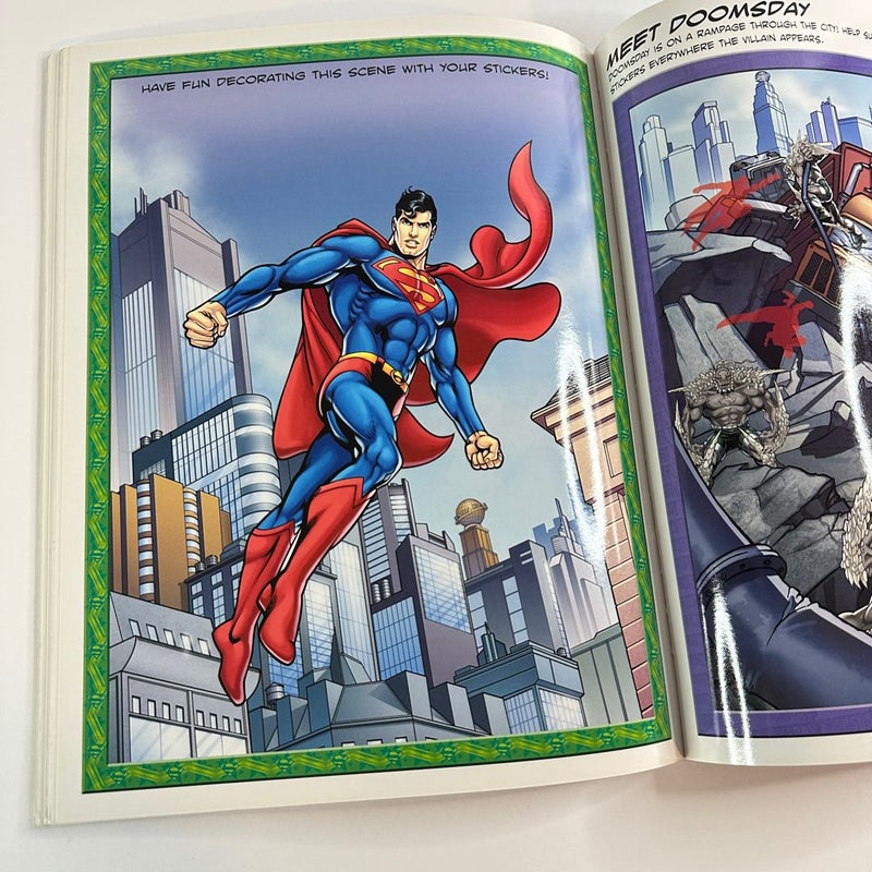 Justice League Sticker Book Treasury-Reusable Stickers