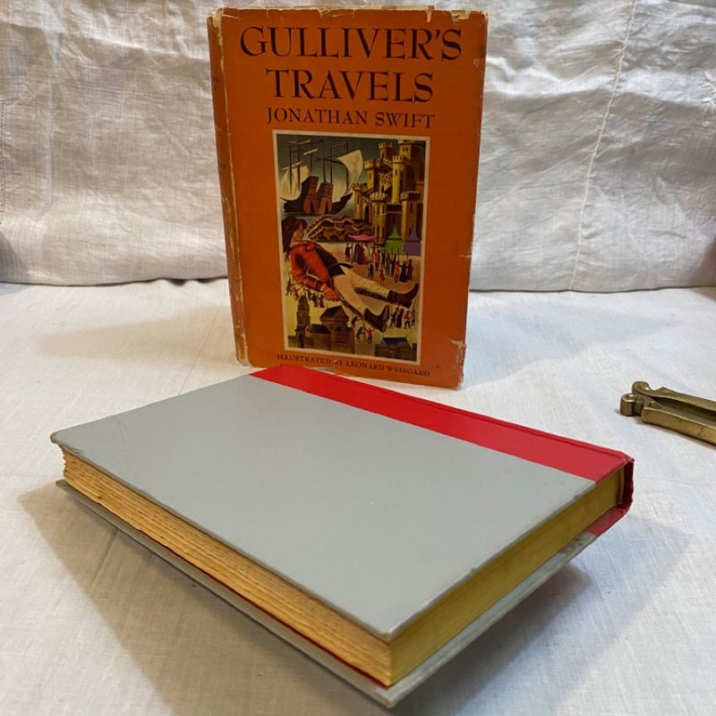 VINTAGE 1954 BOOK CLUB JUNIOR DELUXE EDITION GULLIVER'S TRAVELS JONATHAN SWIFT