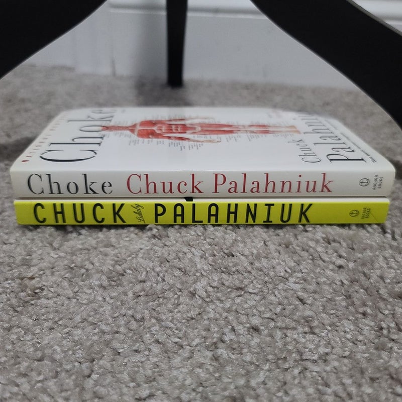 Lot 2 Chuck Palahniuk Books Choke and Lullaby Soft cover New