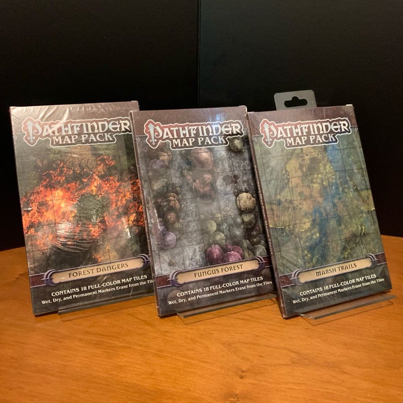 Pathfinder Map Pack Lot: Forest Dangers, Fungus Forest, Marsh Trails NEW in wrap