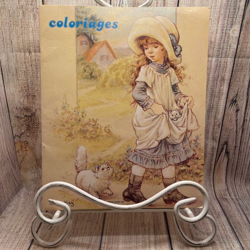 Sarah Kay Coloriages VTG Coloring Booklet Includes Full Color Images Very Rare