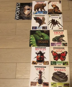 A collection of books related to nature