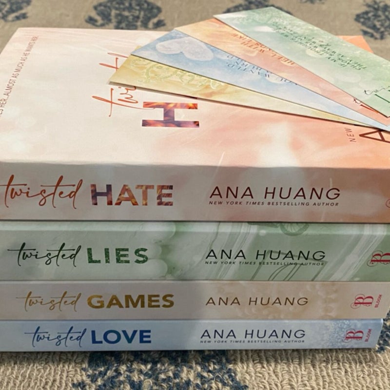 Signed - Twisted series by Ana Huang and matching bookmarks