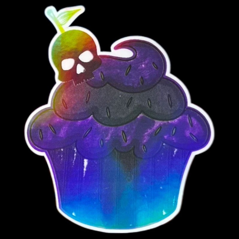 Goth Cupcake Sticker
