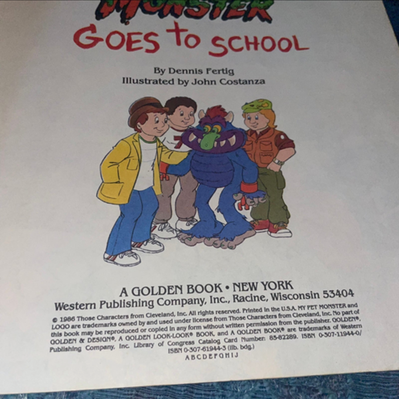 My Pet Monster Book Rare 80s Vintage