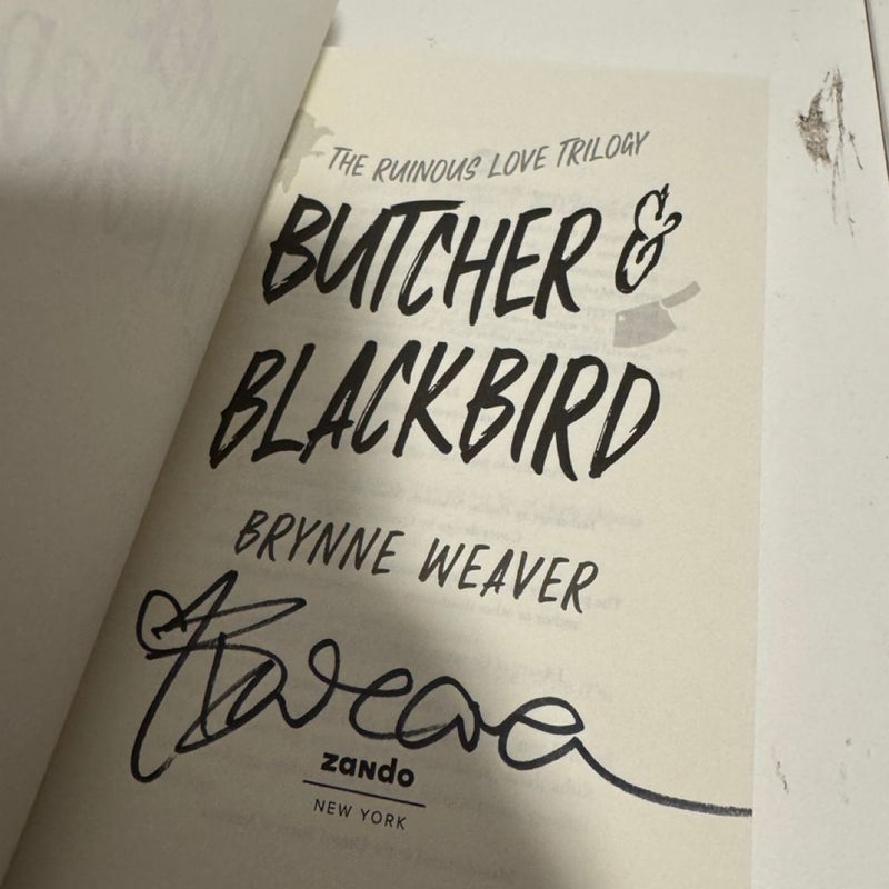 Butcher and Blackbird SIGNED