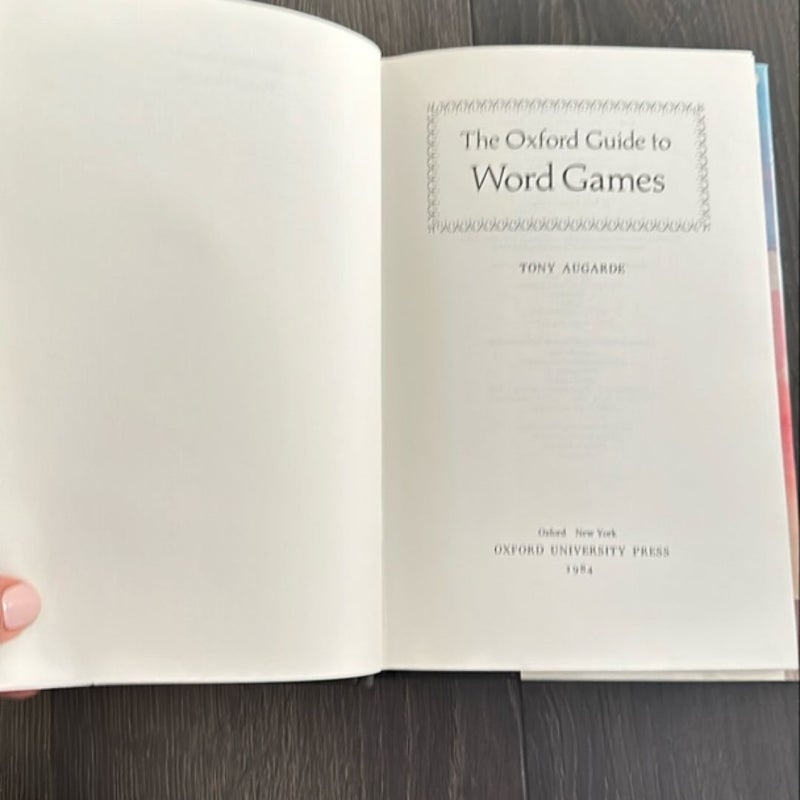 The Oxford Guide to Word Games