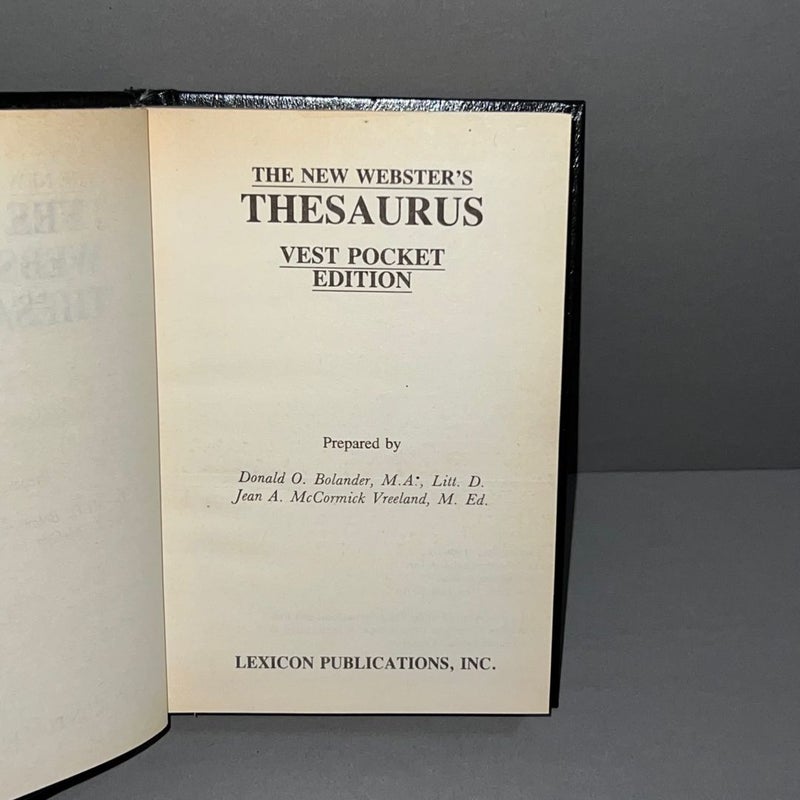 New Webster's Thesaurus 