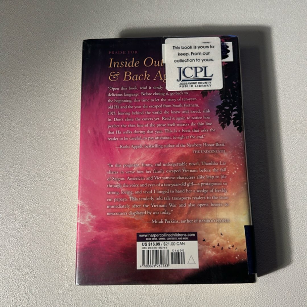 Inside Out and Back Again by Thanhhà Lai, Hardcover | Pangobooks
