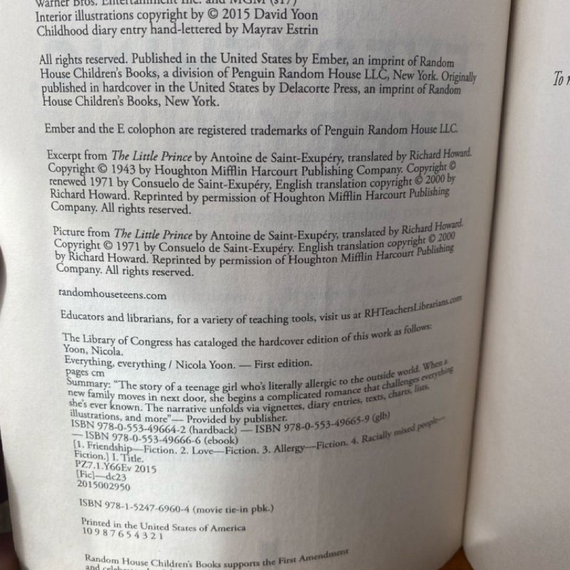 Everything, Everything Movie Tie-In Edition