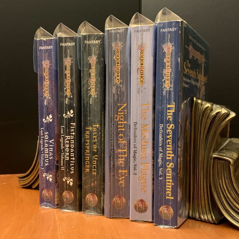 DragonLance: Complete Lost Legends & Defenders of Magic Trilogy Set: Vinas Solamnus, Fistandantilus Reborn, Tales of Uncle Trapspringer, Night of the Eye, The Medusa Plague, The Seventh Sentinel