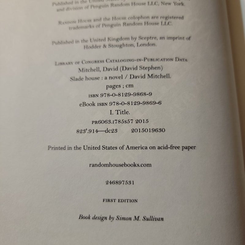 Slade House (2015 First Edition)