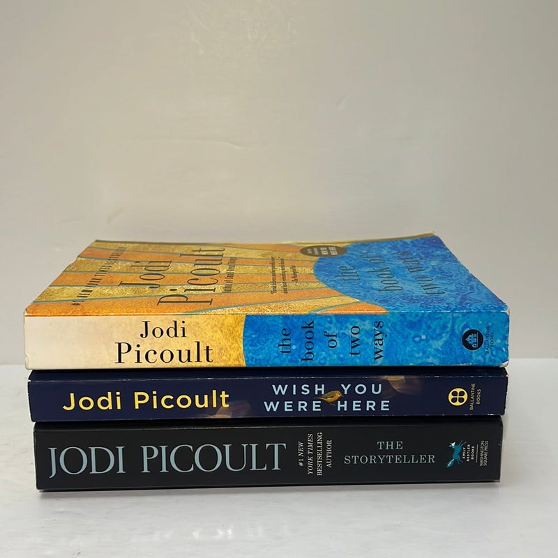 Jodi Picoult (3 Book) Bundle: The Book Of Two Ways, Wish You Were Here, & The Storyteller