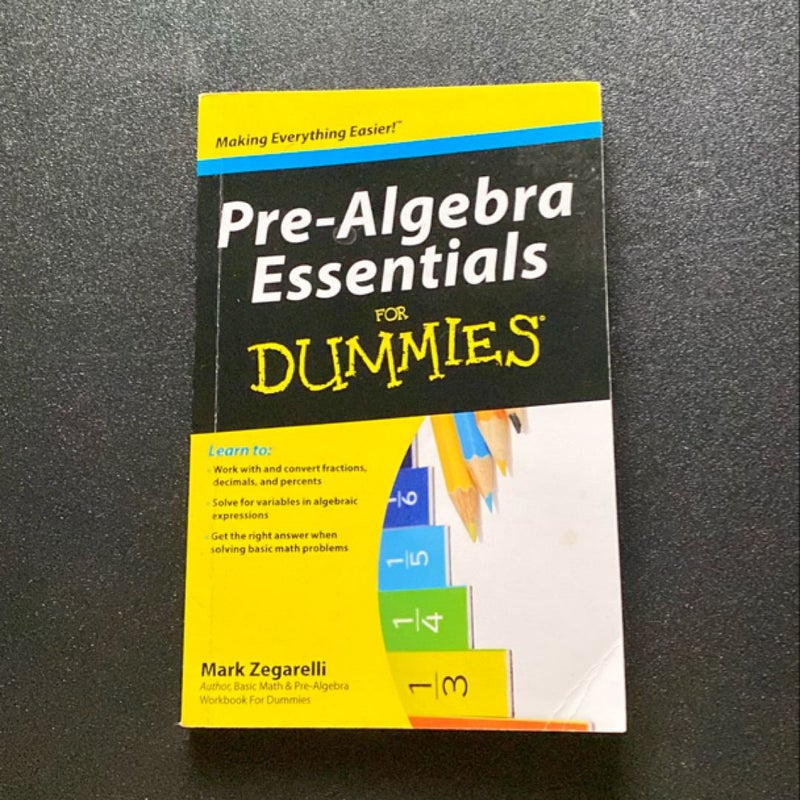 Pre-Algebra Essentials for Dummies