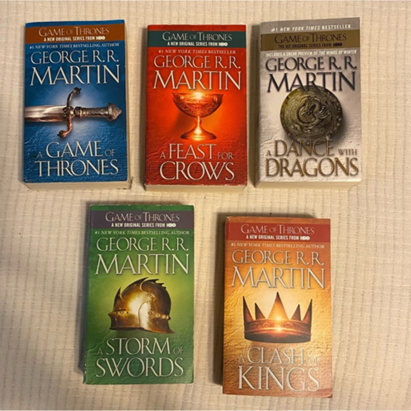 Game of Thrones Complete set paperback series 