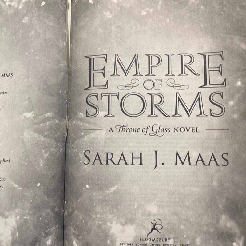 Empire of Storms Throne of Glass OOP Original Hardcover 