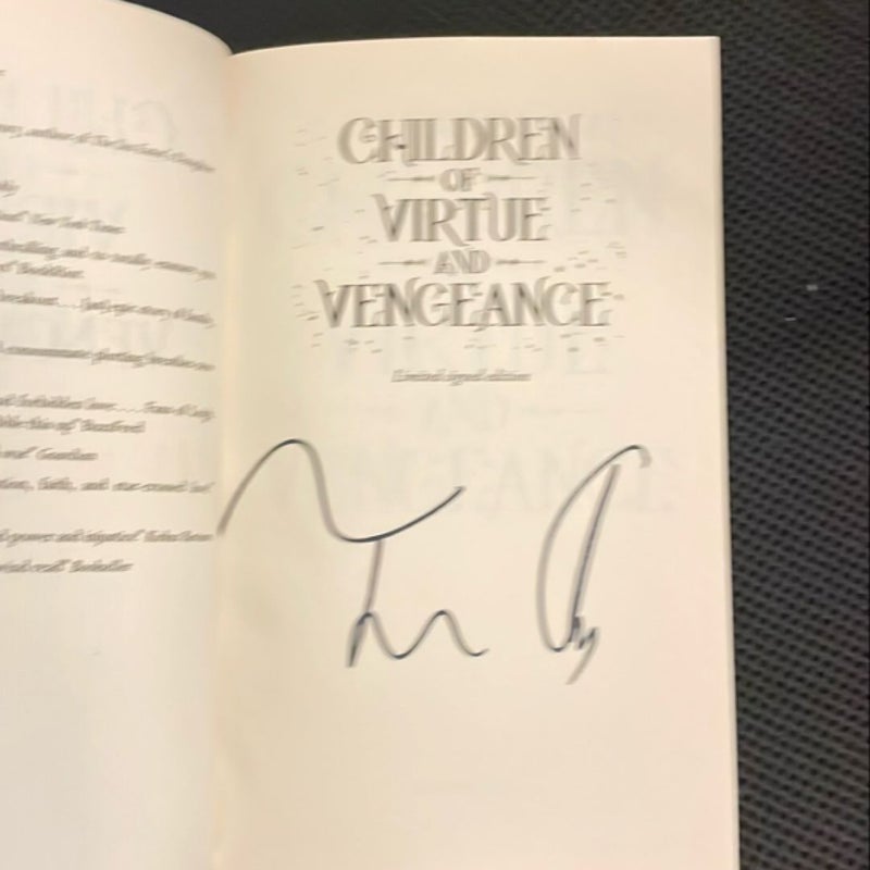 Signed Special Edition Children of Virtue and Vengeance 