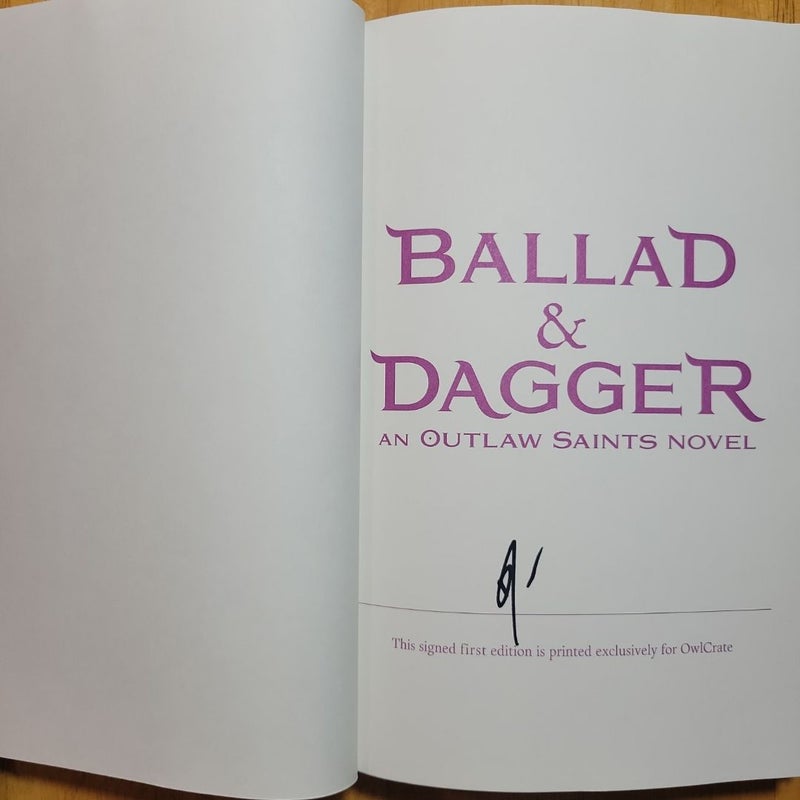 Ballad and Dagger (SIGNED)