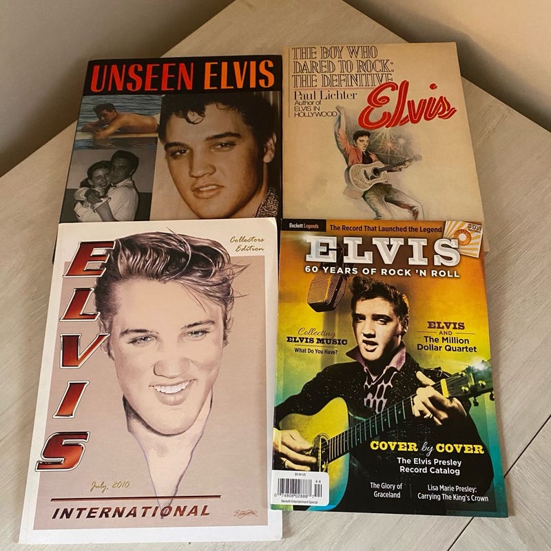 Lot of Four (4) Elvis Presley Books & Magazines - Limited Edition 