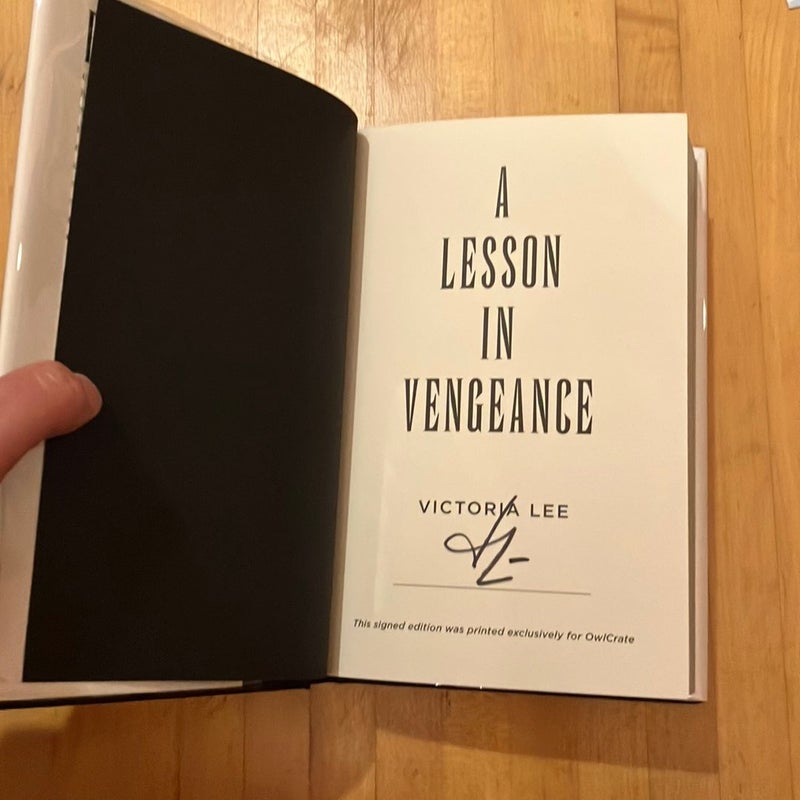 A Lesson in Vengeance (Signed Owlcrate edition)