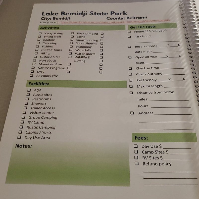Minnesota State Parks Buckey Journal