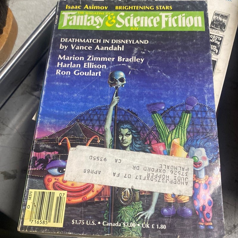 Fantasy & Science Fiction July 1987