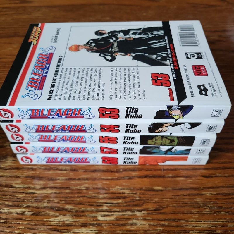Bleach Manga Volumes 53, 54, 55, 57, 58 
