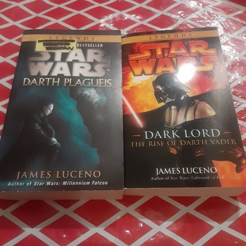 2 Star Wars Legends book lot Darth Plagueis,  Dark Lord Darth Vader 
